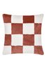 heya home Rust Cozee Check Faux Fur Cushion