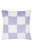 heya home Lilac Cozee Check Faux Fur Cushion