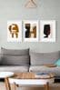 East End Prints White Connected Set of 3 by Morgensen Lopez