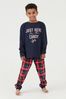 Society 8 Navy & Red 'Just Here for the Candy' Boys Matching Family Christmas Pyjama Set