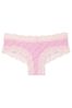 Victoria's Secret Purest Pink Logo Lace Trim Cotton Cheeky Knickers