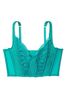 Victoria's Secret Unlined Lace Up Bra Top in Floral Lace