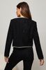 Lipsy Black Trim Cropped Boucle Blazer