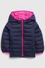 Gap Navy Blue & Pink Water Resistant Recycled Lightweight Puffer Jacket