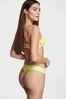 Victoria's Secret Lime Yellow Citron Thong Logo Thong Knickers