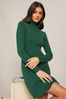 Friends Like These Green Long Sleeve Fit and Flare Dress