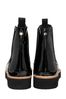Ravel Black Patent Flat Pull-On Ankle Boots