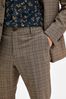 Selected Homme Camel Check Suit Slim Trousers
