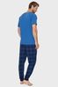 Threadbare Blue Check Cotton Pyjama Set