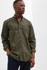 Gap Green Stretch Long Sleeve Poplin Shirt in Standard Fit