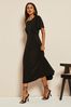 lanvin high waisted wide leg trousers item Black Flutter Sleeve Summer Midi Dress