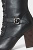 Joe Browns Black Sharp and Smart Leather Lace Up Boots