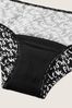 Victoria's Secret PINK Pure Black Brush Script Hipster Period Pant Knickers