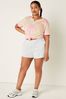 Victoria's Secret PINK Members Only Lola Space Jam Fur-Lined Jacket Cotton ShortSleeve Henley Campus TShirt