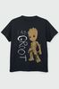 Brands In Black Guardians Of The Galaxy Vol.2 I Am Groot Scribbles Boys Black T-Shirt