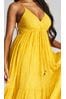 South Beach Yellow Sequin Detail Strappy Maxi Dress