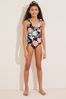 Lipsy Black Floral Swimsuit