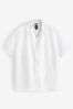 Gap White Linen-Cotton Short Sleeve Shirt