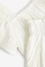 Gap White Crinkle Gauze Flutter Sleeve Outfit Set