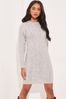 Lipsy Grey Knitted Jumper Dress