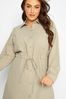 Yours Curve Neutral Formal Long Sleeve Crinkle Utility Tunic