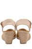 Dunlop Brown Wedge Sole Espadrille Sandal With Suede Look Upper