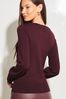 Lipsy Berry Red Scallop Detail Crew Neck Button Through Cardigan