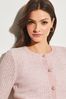 Lipsy Pink Stitch Detail Crew Neck Knitted Cardigan