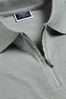 Charles Tyrwhitt Grey Cool Zip Neck Short Sleeve Polo Shirt