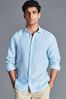 Charles Tyrwhitt Light Blue Slim Fit Non-Iron Stretch Poplin Shirt