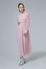 leem Pink Belted Maxi Dress