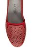 Lotus Footwear Red Leather Casual Slip-On Shoes