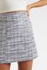 Forever New Blue & Grey Bianca Boucle Skirt Suit