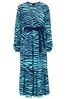 Pour Moi Blue Amara Wrap Front Tiered Woven Midi Dress