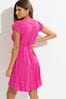 Pour Moi Pink/ Orange Woven Ecovero Frill Wrap Chlo Dress