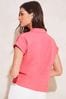 Lipsy Pink Short Sleeved Tie Front Button Up Shirt