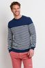 Brakeburn Blue Stripe Crew Neck Jumper