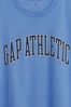 Gap Blue Logo Short Sleeve Crew Neck Sweat Top