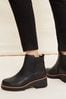 buckled suede monk shoes Black Regular Fit Wedge Cheslea Ankle Boot