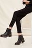 buckled suede monk shoes Black Regular Fit Wedge Cheslea Ankle Boot