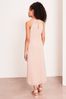 Lipsy Pink Pearl Strap Maxi Occasion Dress