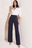 Lipsy Navy Military Wide Leg Trousers