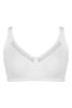 Naturana White Non Wired Bra with Tulle Detail