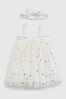 Gap White Metallic Brannan Bear Tulle Dress Set - Baby
