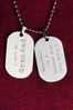 Personalised Double Dog Tag Necklace by PMC