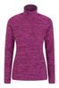 Mountain Warehouse Purple Snowdon Melange Womens Half-Zip Fleece