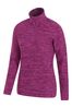 Mountain Warehouse Purple Snowdon Melange Womens Half-Zip Fleece