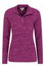 Mountain Warehouse Purple Snowdon Melange Womens Half-Zip Fleece