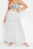 Yours Curve White Tiered Beach Skirt