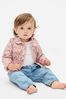 Gap Pink LoveShackFancy Baby Floral Icon Denim Jacket